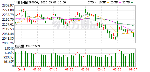 A股收跌：創(chuàng)業(yè)板指跌逾2% 下跌股票超過4700只