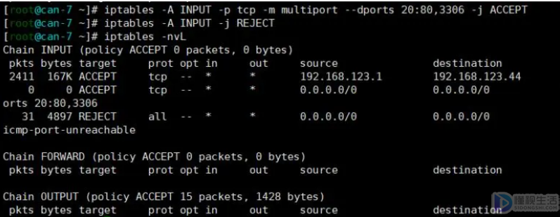 linux防火墻開放端口