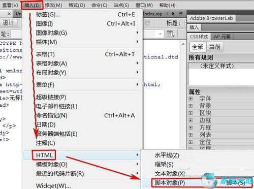 Dreamweaver cs5網(wǎng)頁(yè)插入客戶端腳本的方法